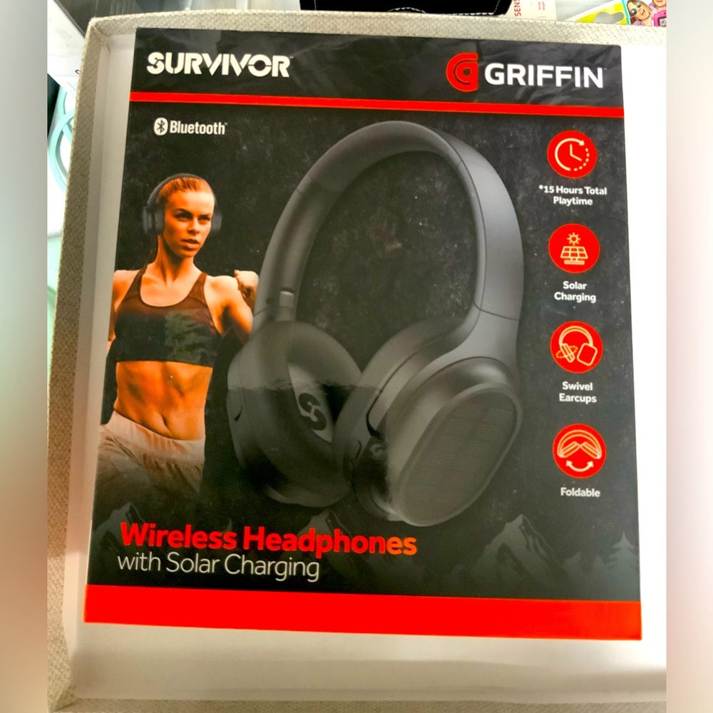 Griffin Survivor Wireless Headphones in Black
